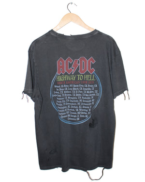 VINTAGE AC/DC DISTRESSED TEE