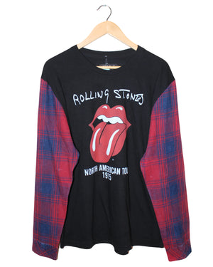 VINTAGE ROLLING STONES FLANNEL TEE