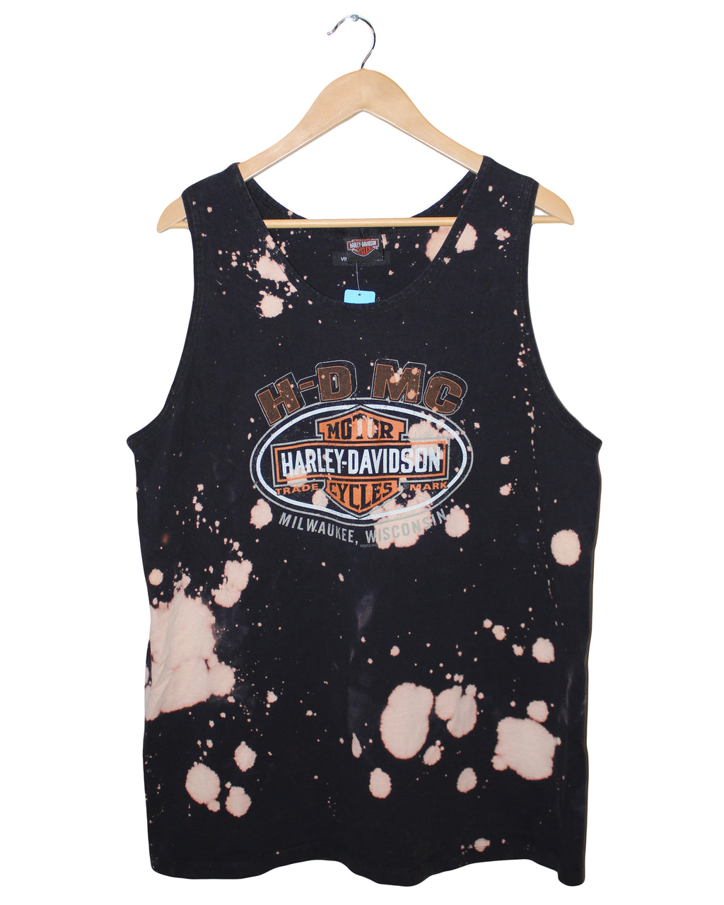 VINTAGE HARLEY DAVIDSON BLEACH TANK