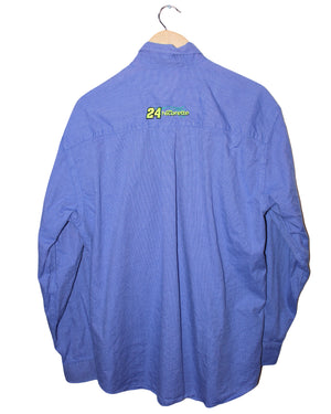 VINTAGE NICORETTE RACING BUTTON UP